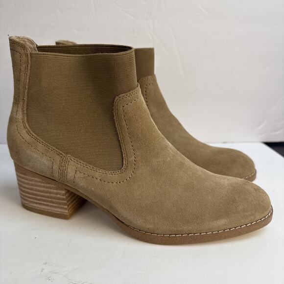 Splendid Women's Size 6.5 M Brown Racha Suede Ankle Boot Block Heel Pull On NIB - Picture 3 of 13